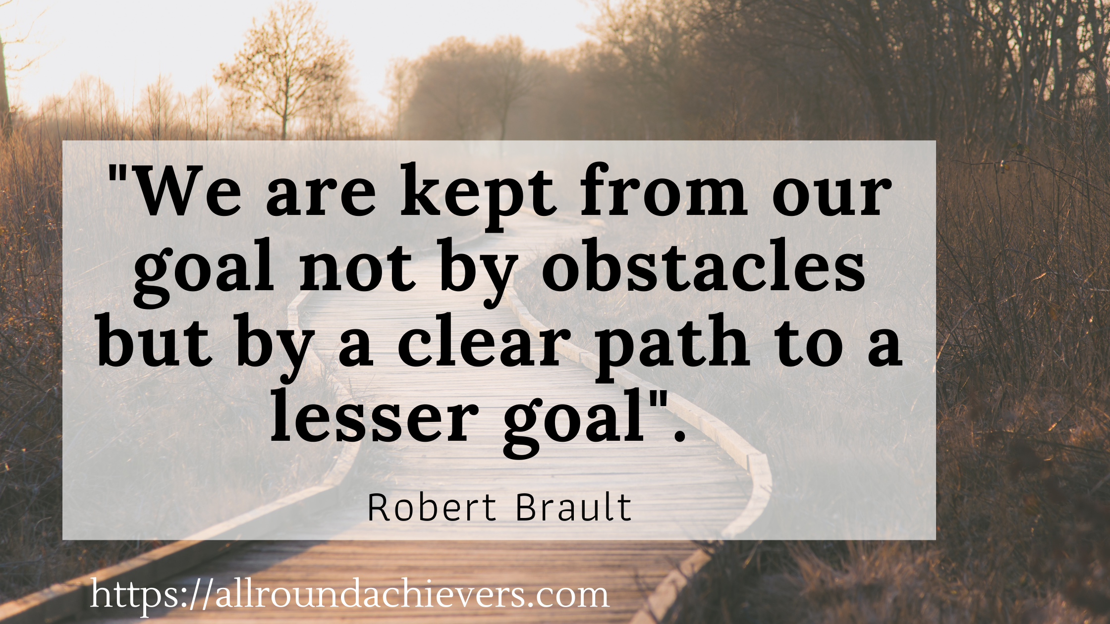 obstacles to our goals