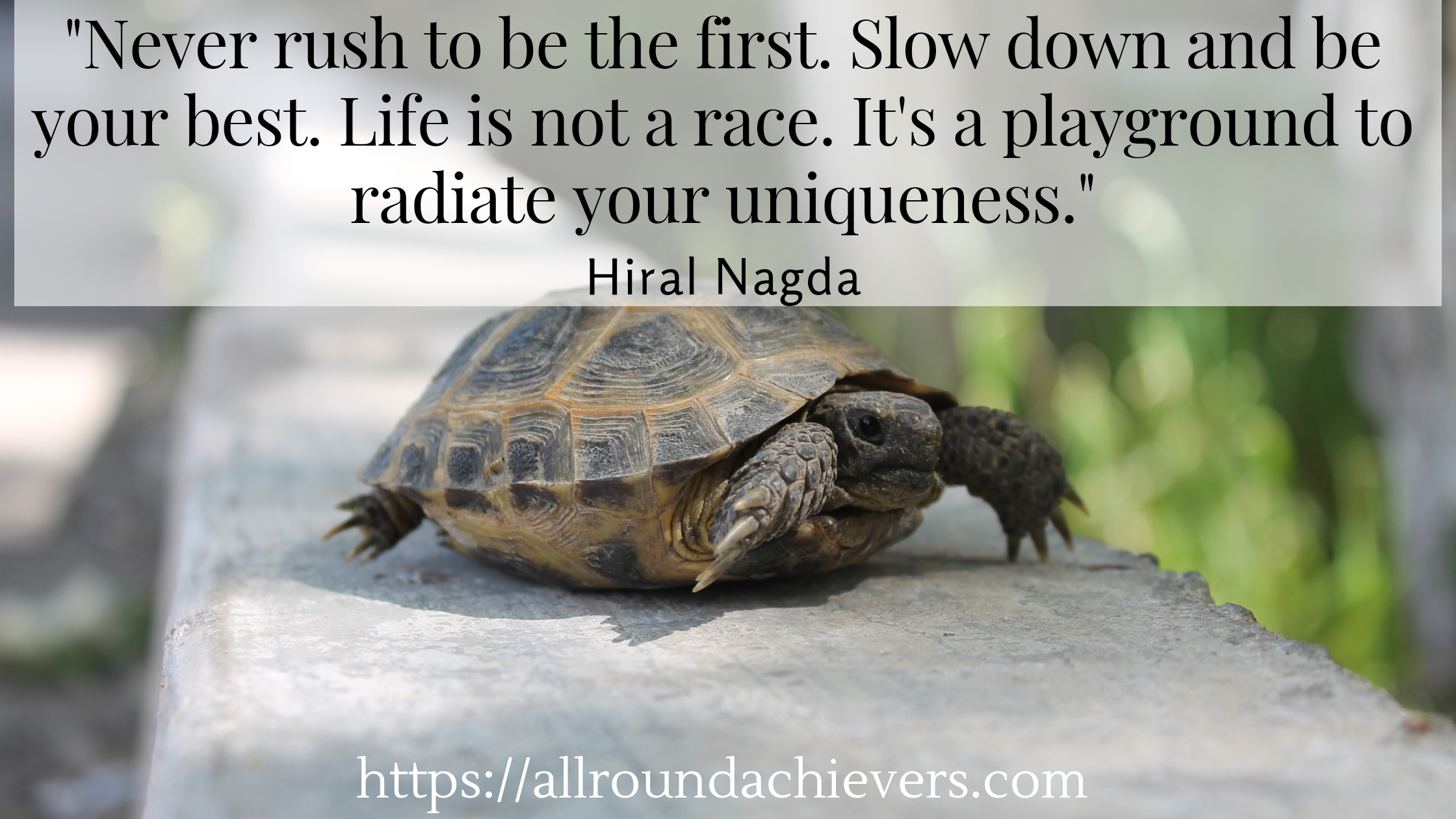 slow down and be your best