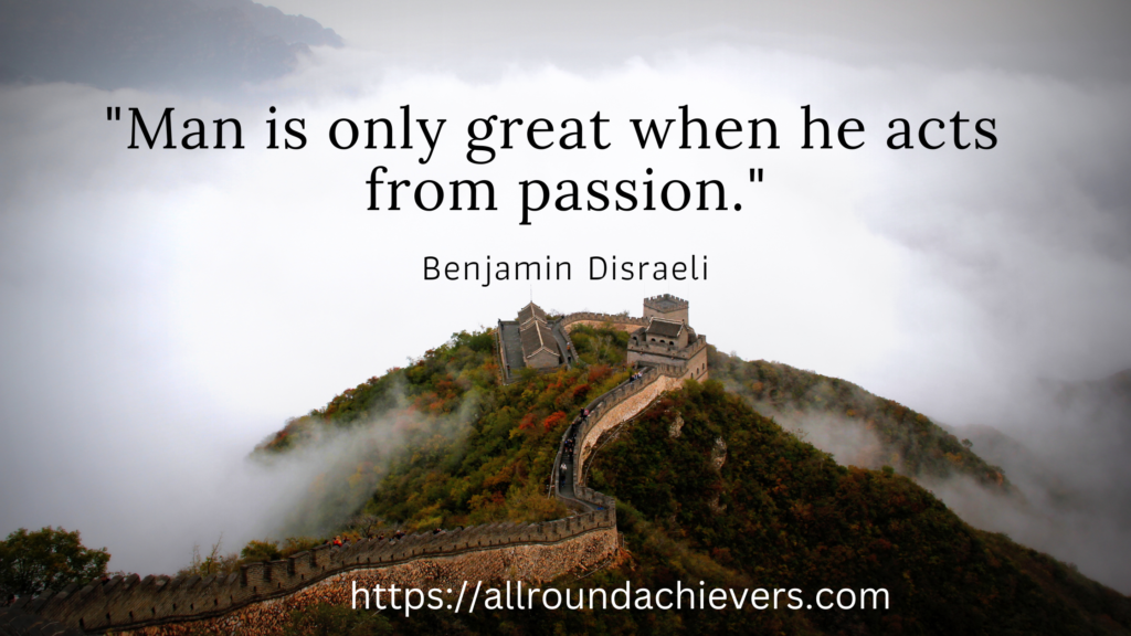 Act and live with passion