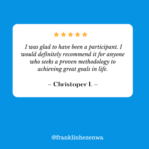 Christoper's testimonial