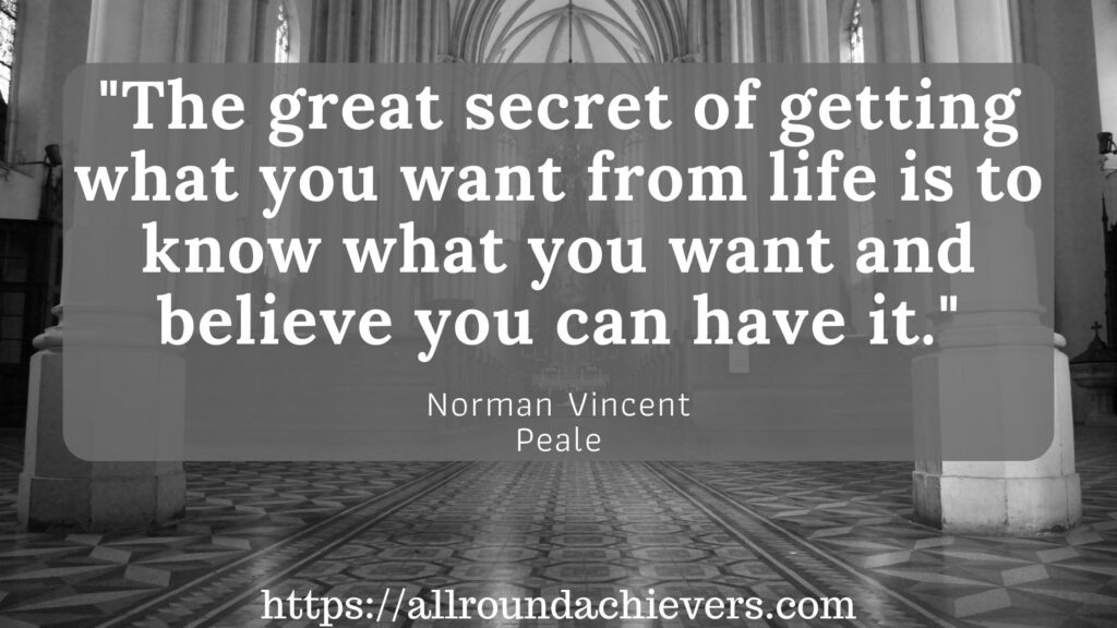 The secret of getting what you want in life