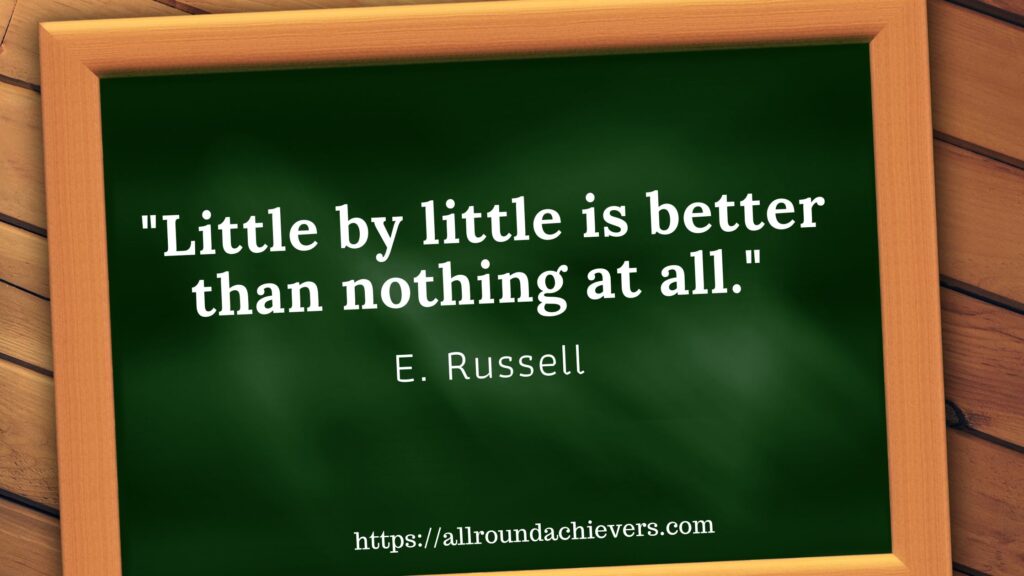 A little is better than nothing