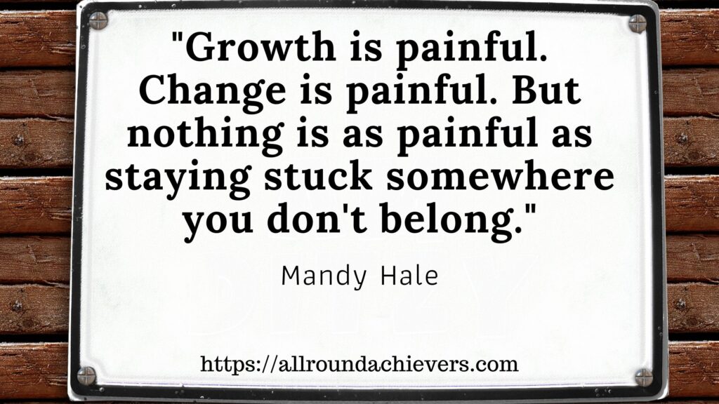 Embrace the "good" pain in growth